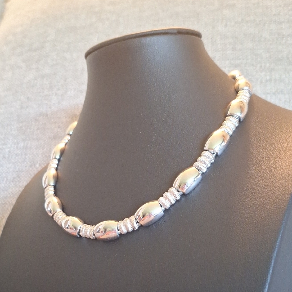 Monet Silver Tone Choker